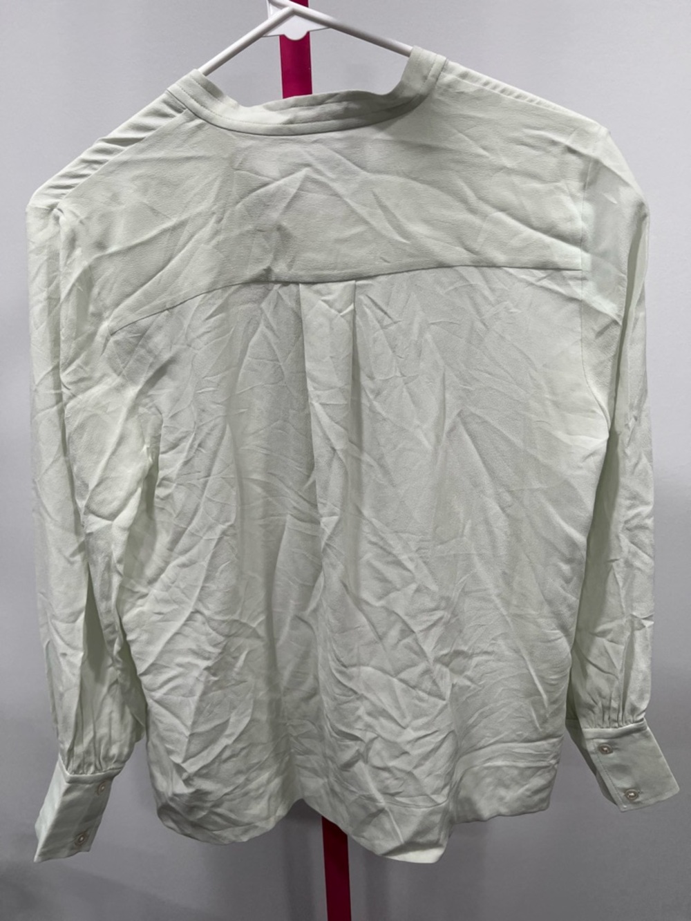 Everlane Light Mint Green Button-Up Long Sleeve Top - Picture 7 of 7